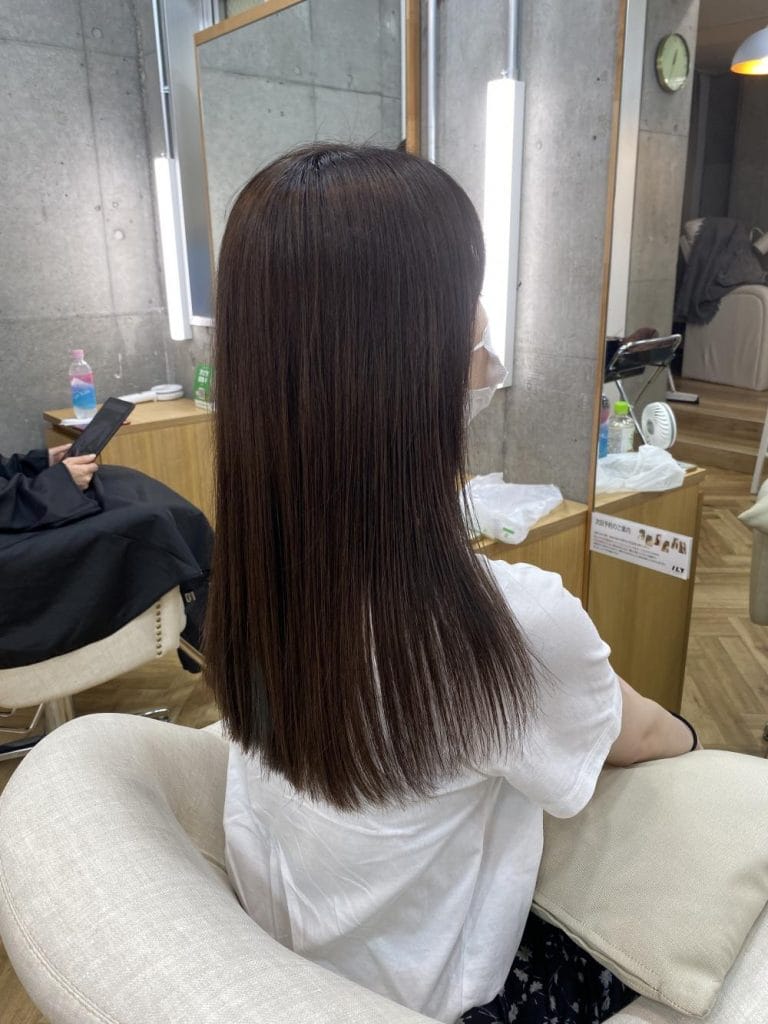 髪質改善 トリートメント ストレート パーマ Aライン ロングスタイル